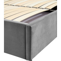 Čalouněná postel PALAZZO s úložným prostorem 200x160 cm - šedá/stříbrná