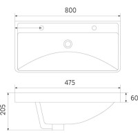 Nábytkové dvojumyvadlo - 101x47,5x20,5 cm -bílé