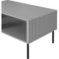 Konferenční stolek ASENSIO - světle šedý/černý