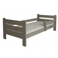 Dětská postel z masivu borovice EDITA - 200x90 cm - šedá