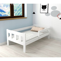 Dětská postel z masivu borovice MÁJA - 200x90 cm - bílá