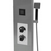 Sprchový panel STELLA 4 4v1 - s výtokem do vany - inox