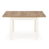 Jídelní stůl TEO 3 - 90(125)x90x77 - rozkládací - dub craft/bílý