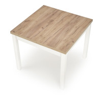 Jídelní stůl TEO 3 - 90(125)x90x77 - rozkládací - dub craft/bílý