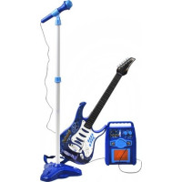 Dětská kytara s mikrofonem a zesilovačem - modrá