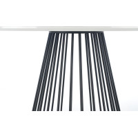 Jídelní stůl BRODWAY - 110x75 cm - bílý mramor/černý