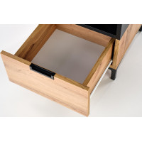 Noční stolek OLIVER - dub wotan/černý