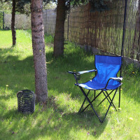 Skládací turistická židle - 82x80x50 cm - modrá