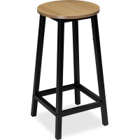 Barová židle FLINT Modern Oak - dub/černá