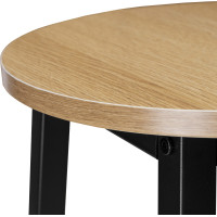 Barová židle FLINT Modern Oak - dub/černá