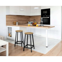 Barová židle FLINT Modern Oak - dub/černá
