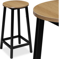 Barová židle FLINT Modern Oak - dub/černá