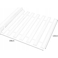 Dřevěný laťkový rošt LIMA 200x120 cm