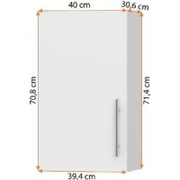 Závěsná kuchyňská skříňka INEZ - 40 cm - bílá