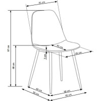 Jídelní židle STEFAN - hořčicová/černá