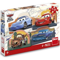 DINO Puzzle Cars: Na cestě 4x54 dílků