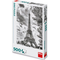 DINO Puzzle Černobílá Eiffelova věž 500 dílků