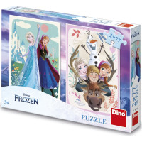 DINO Puzzle Ledové králoství: Anna a Elsa 2x77 dílků