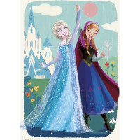 DINO Puzzle Ledové králoství: Anna a Elsa 2x77 dílků