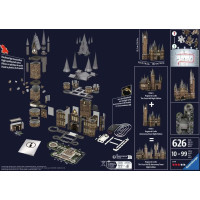 RAVENSBURGER Svítící 3D puzzle Noční edice Harry Potter: Bradavický hrad - Astronomická věž 626 dílků