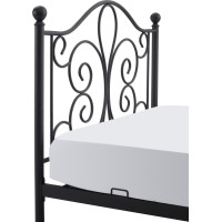 Kovová postel QUEEN 200x120 cm - černá