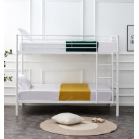 Kovová patrová postel BUNKY 200x90 cm - bílá