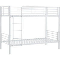 Kovová patrová postel BUNKY 200x90 cm - bílá
