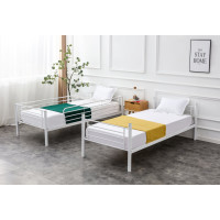 Kovová patrová postel BUNKY 200x90 cm - bílá
