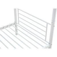Kovová patrová postel BUNKY 200x90 cm - bílá