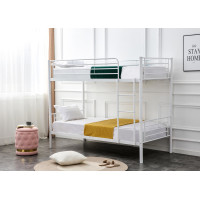 Kovová patrová postel BUNKY 200x90 cm - bílá
