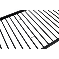 Kovová patrová postel BUNKY 200x90 cm - černá