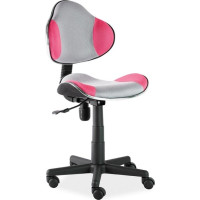 Dětská otočná židle ELSIE - růžová/šedá