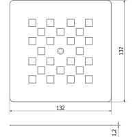 Kovová krytka odtoku do sprchové vaničky Mexen Stone+ - černá matná, 44910070