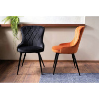 Jídelní židle LOTUS Velvet - skořicová/černá
