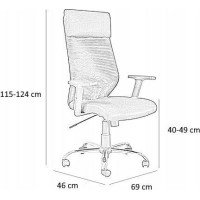 Kancelářská židle LEAH - černá