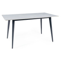 Jídelní stůl IVY - 140x80 cm - šedý/černý