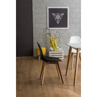 Jídelní židle MORIS - světle šedá/buk