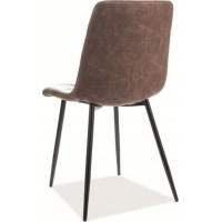 Jídelní židle LOOK - hnědá ekokůže/černá