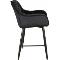 Barová židle CHERRY H-2 Velvet - černá