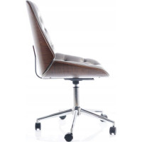 Kancelářská židle ARIZONA Velvet - šedá/ořech