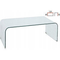 Konferenční stolek PRIAM A - 120x60x42 cm - sklo