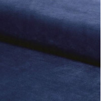 Podnožka/taburet RON Velvet - tmavě modrý/wenge