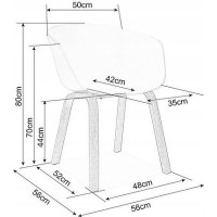 Jídelní židle EGO - bílá/dub