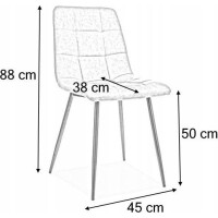 Jídelní židle LOOK - šedá ekokůže/černá