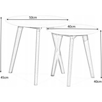 Konferenční stolek MILAN S2 - bílý/dub