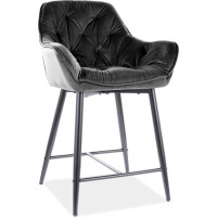 Barová židle CHERRY H-2 Velvet - černá