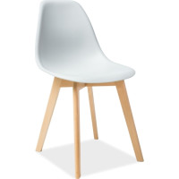 Jídelní židle MORIS - světle šedá/buk