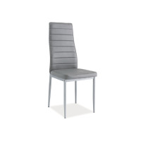 Jídelní židle JOSIE - šedá ekokůže/hliník