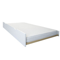 Dětská patrová postel z masivu borovice HONZA - 200x90 cm - bílá