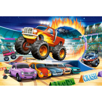 CASTORLAND Puzzle Skákající Monster Truck MAXI 40 dílků